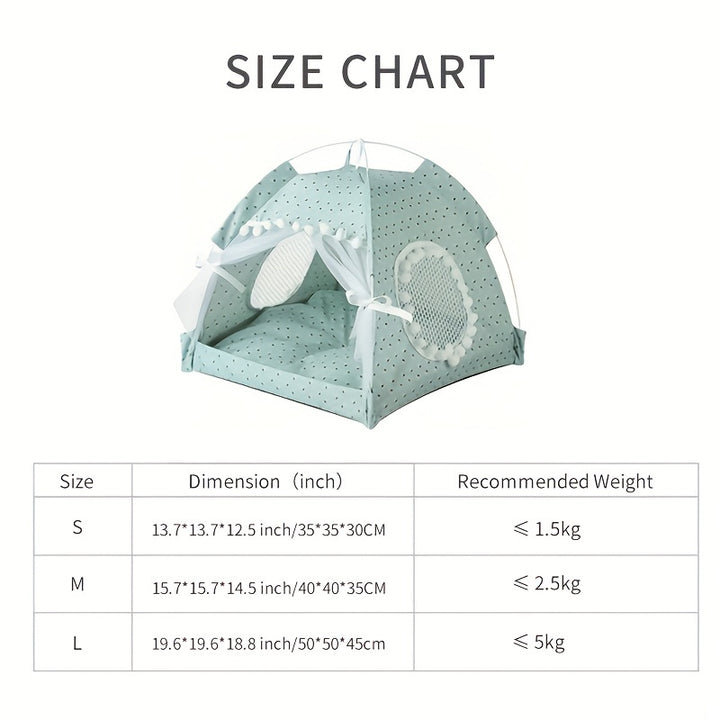 Portable Pet Tent with Breathable Cushion