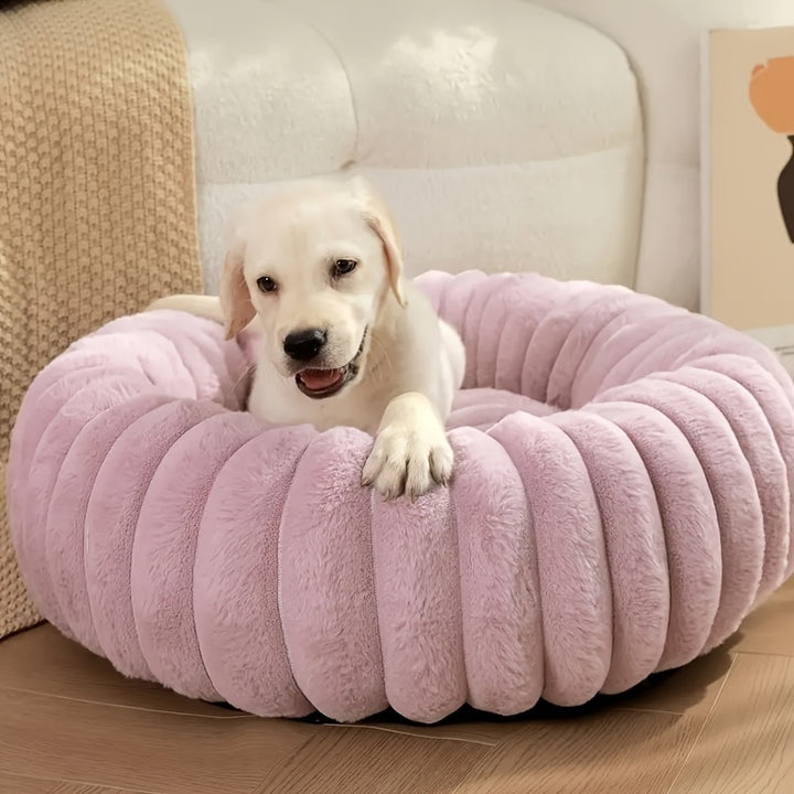 1Pc Round Plush Cozy Pet Bed Soft Mat