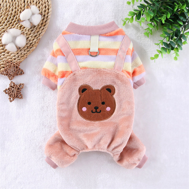 Cozy Pet Hoodie with Bear Design|Fall & Winter