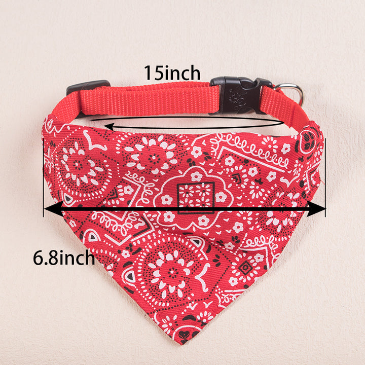 Floral print bandana for small dogs and cats (under 6.8 kg)