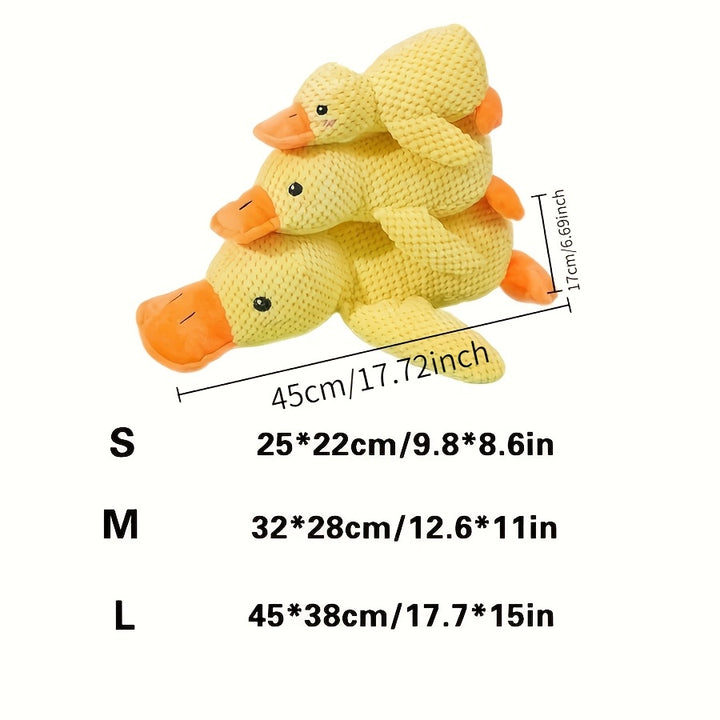 [Gentle Care] Plush Squeaky Duck Dog Toy - Bite-Resistant, Soft Chew Toy for Medium to Small Breeds with Interactive Sound Effects, Ideal for Play & Training, Dog Toys for Aggressive Chewers