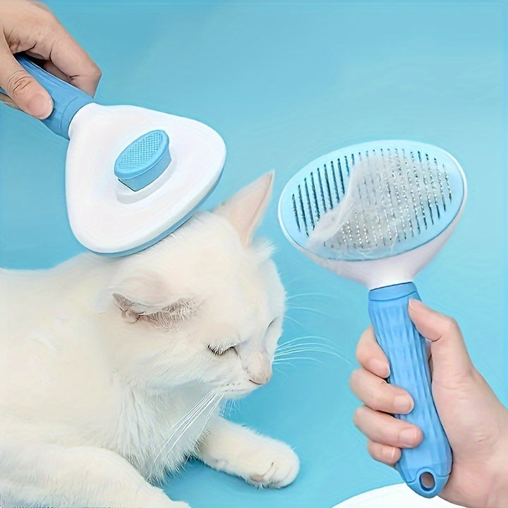 Dog and Cat Cleaning Face Comb, One-Button Hair Removal, Automatic Hair Removal, Pet Hair Removal Massage Comb, Cat and Dog Needle Comb Beauty Cleaning Brush, The Best Gift for Pets