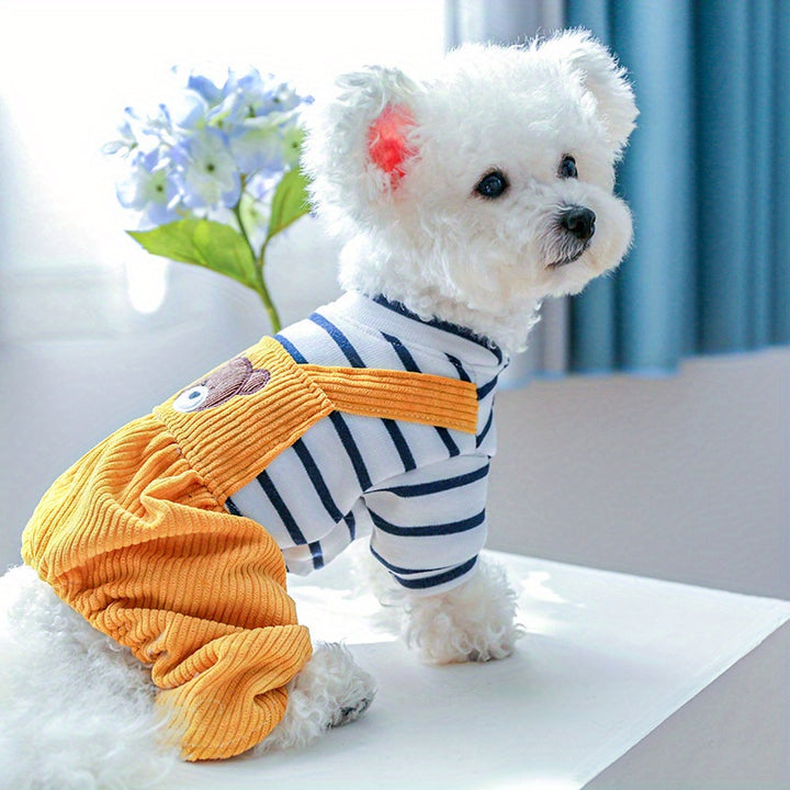 Knitted Dog Jumpsuit for All Seasons.Warm Pet Clothing