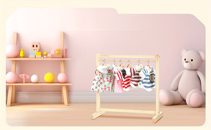 Wooden Pet Clothes Rack | Portable organizer🐾