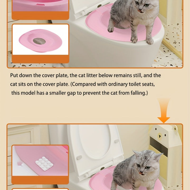 Cat Toilet Training Seat | non-slip and sandbox 🐾