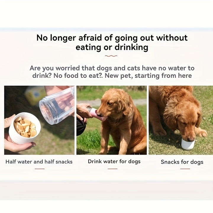 Portable Dog Water Bottle with Food Storage 🐾