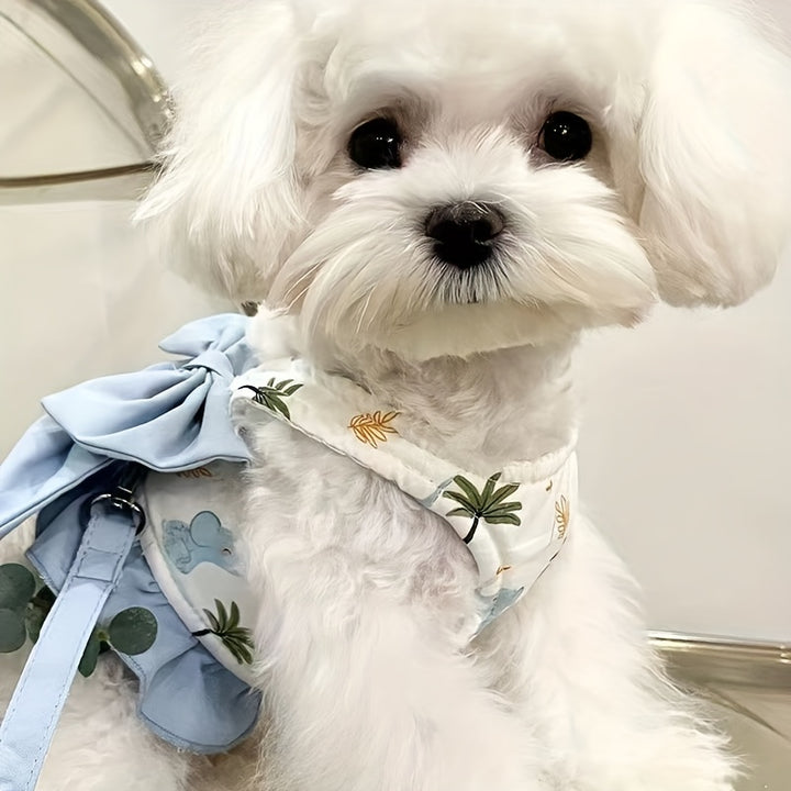 Three-color collar with bow | Vest style for dogs 🐾