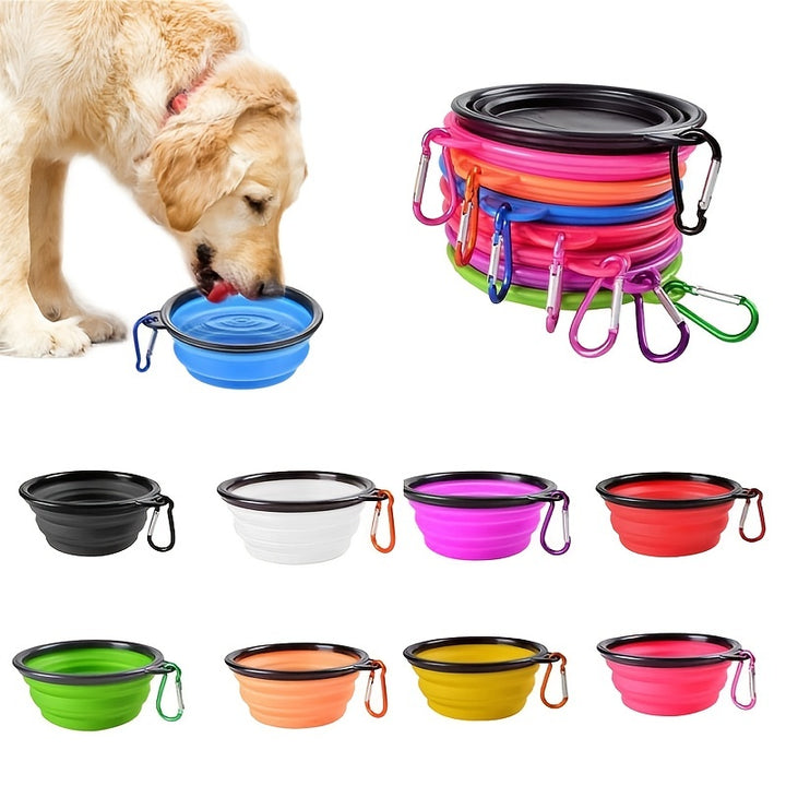 Portable Pet Food Bowl: Foldable & Durable TPR Bowl For Dogs & Cats