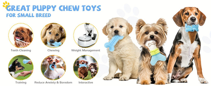 Set of 6 Puppy Teething Toys | dental relief 🐾