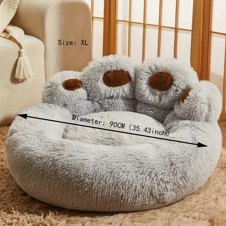 Soft Long Plush Cat kennel dog kennel winter warm pet bed Cat Bed Cat Mat Animals Sleeping Sofa Christmas Gift