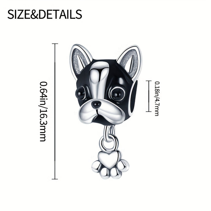 French Bulldog Charm in 925 Sterling Silver