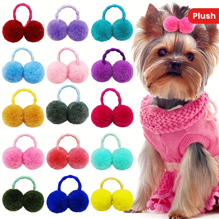 10 Pieces of Plush Hair Bows for Dogs and Cats 🐾