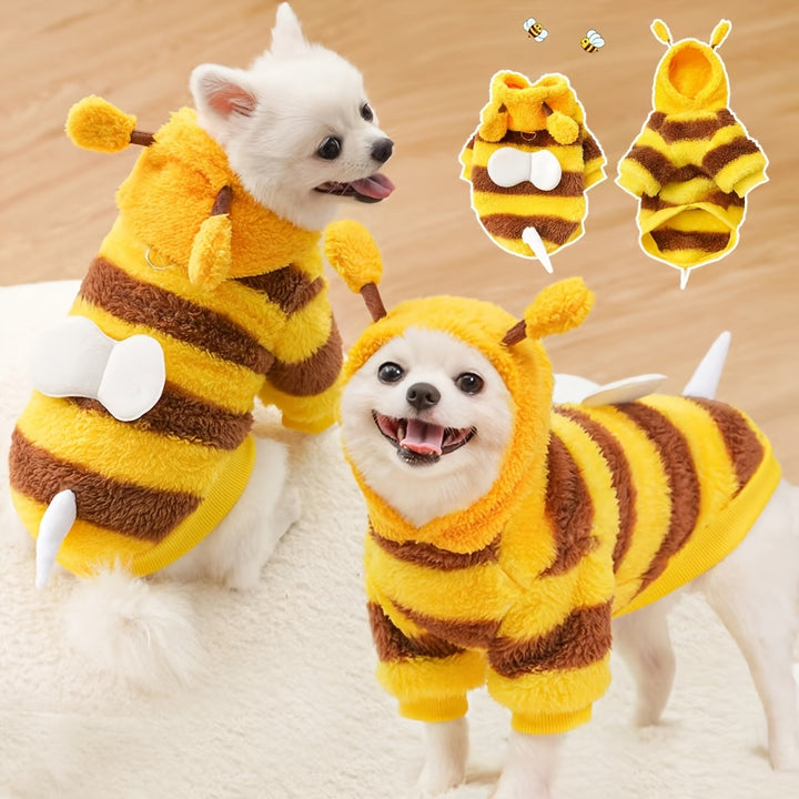 Bee Costume for Dog | Cute Plush Pullover with Wings🐾