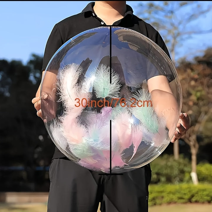 10pcs Large Transparent Bobo Balloons - 76.2cm Thick Clear Bubble Balloons for Weddings, Birthdays, Showers & More - Versatile Party Decorations, Best for Christmas