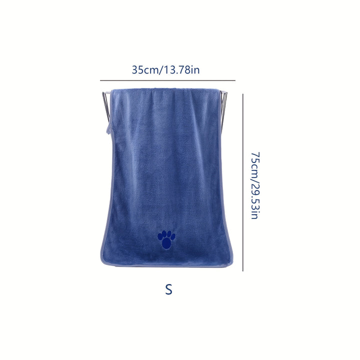 Superabsorbent bath towel for dogs and cats