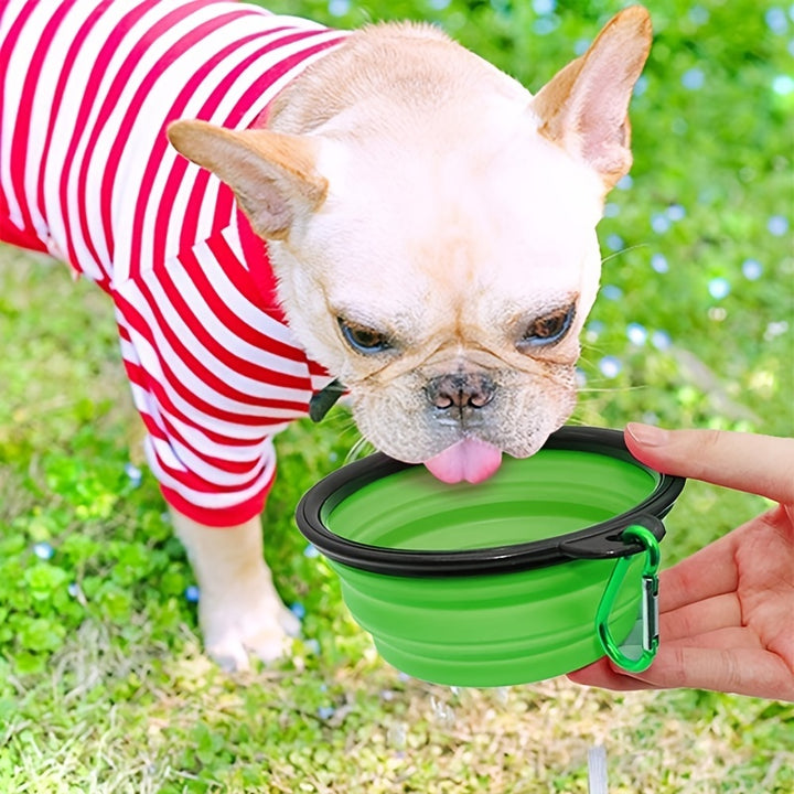 Portable Pet Food Bowl: Foldable & Durable TPR Bowl For Dogs & Cats