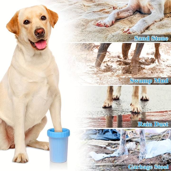 1pc Portable cup for washing pet feet - dogs and cats