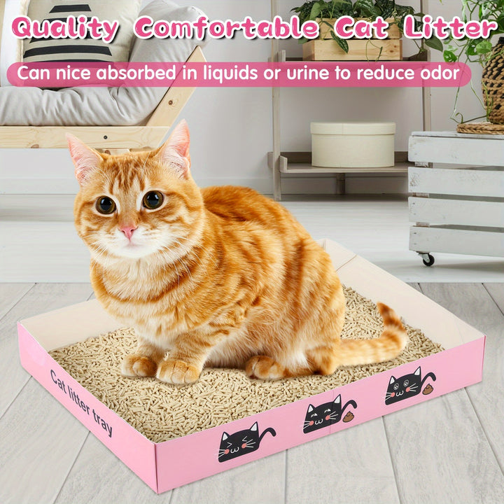 Disposable Cat Litter Boxes, Pack of 5 Easy to Clean🐾