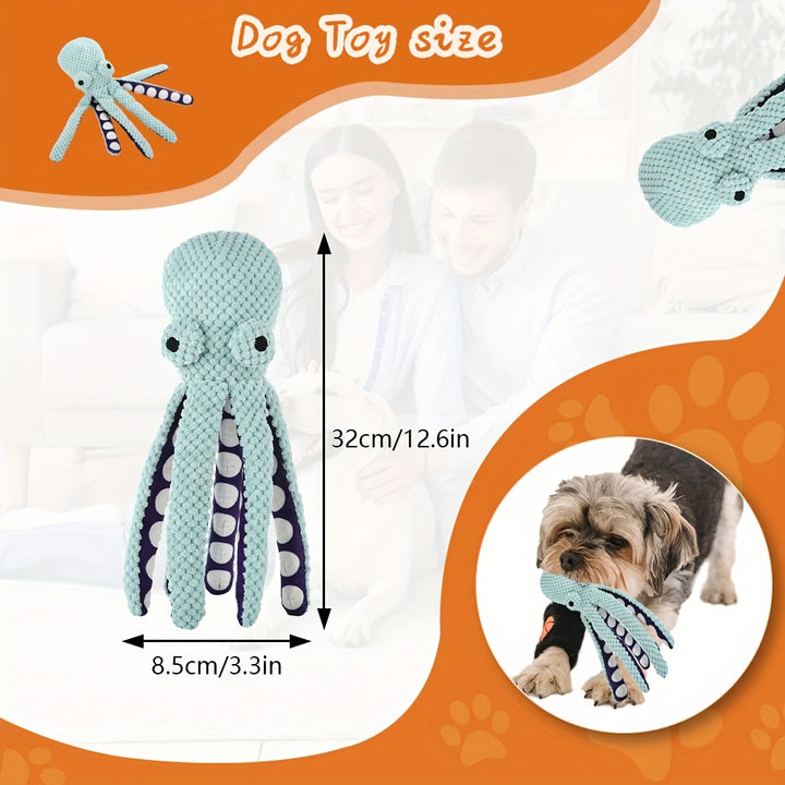 Interactive Octopus Dog Plush Toy | teeth cleaning 🐾