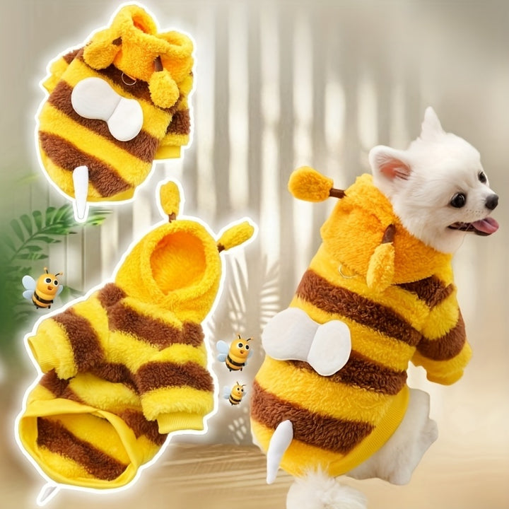 Bee Costume for Dog | Cute Plush Pullover with Wings🐾