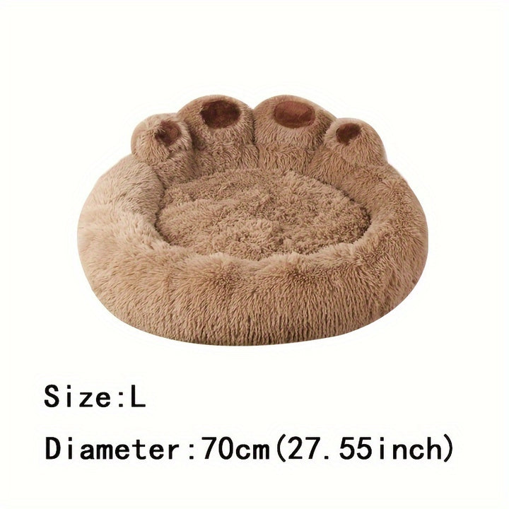 Soft Long Plush Cat kennel dog kennel winter warm pet bed Cat Bed Cat Mat Animals Sleeping Sofa Christmas Gift