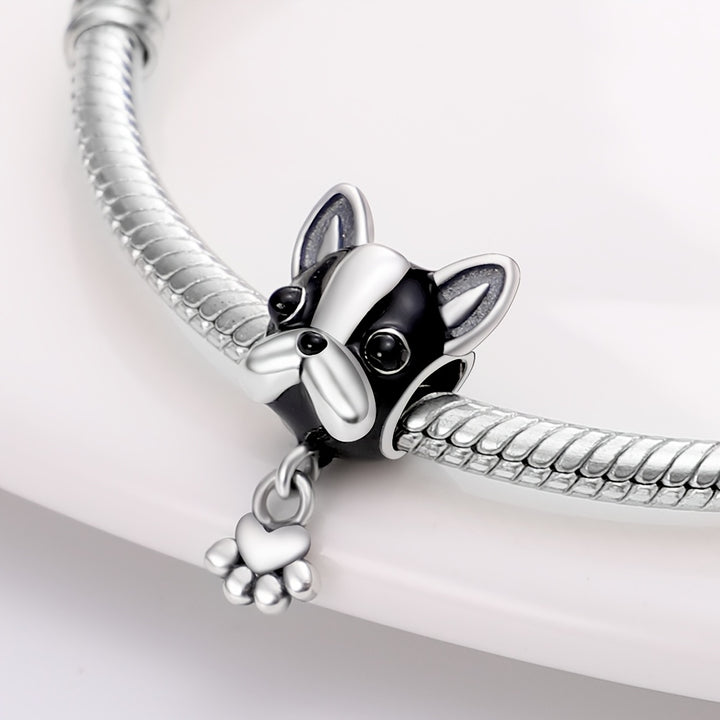 French Bulldog Charm in 925 Sterling Silver