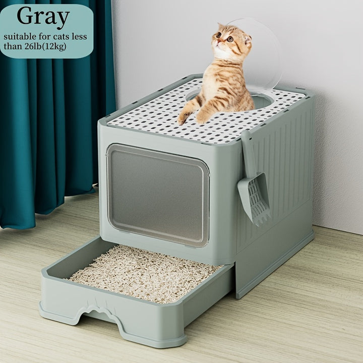 Closed cat litter box | Drawer and splash-proof design 🐾