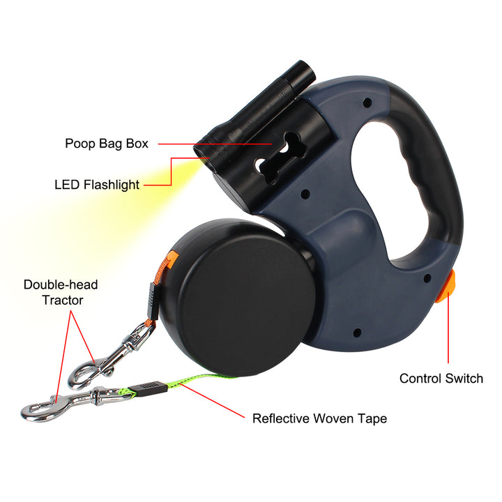 Double Dog Leash Roulette Self-retracting 3m